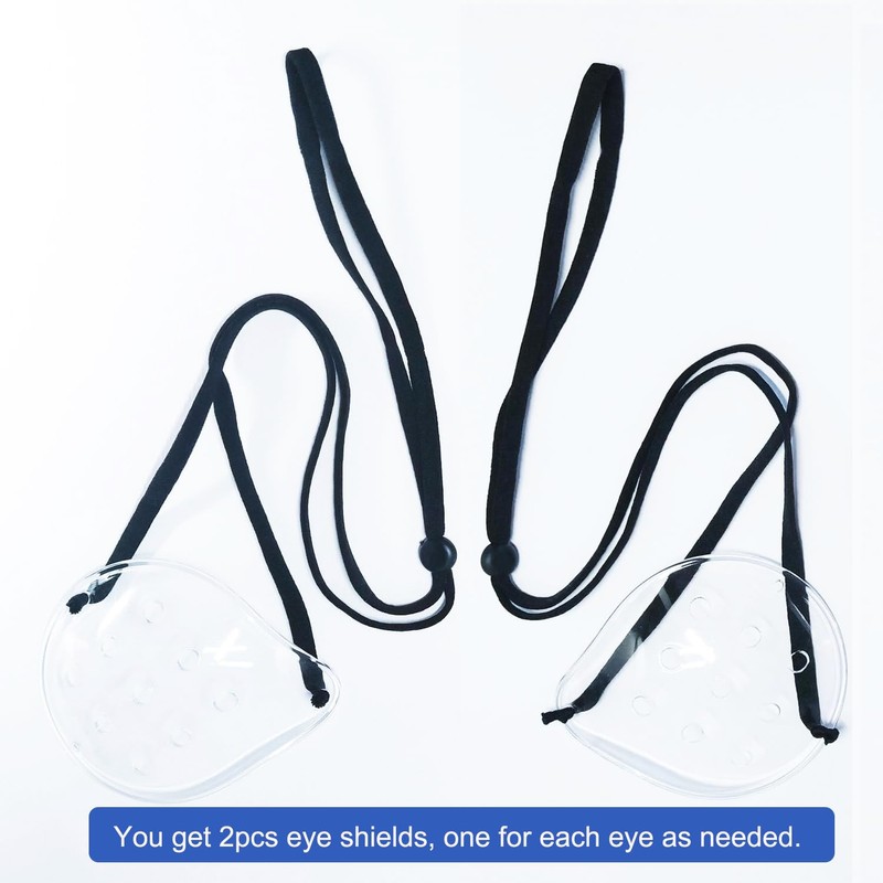 AMZVIO Clear Eye Shield after Surgery,2 Pack,Breathable Protective Eye Patches