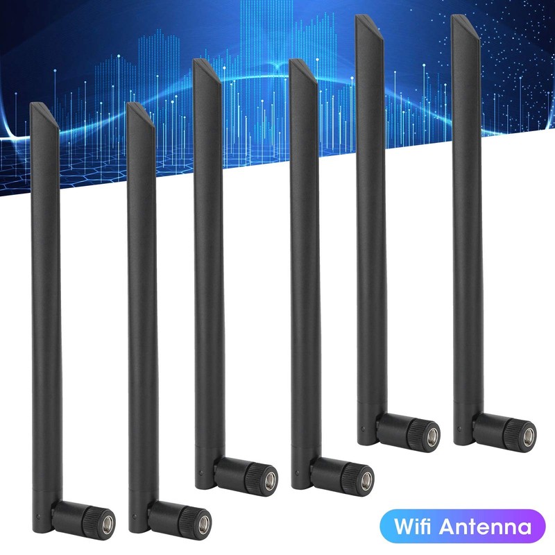 6 Piezas 8dBi RP-SMA Antena de Doble Banda, 2,4G /