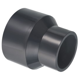 PATIKIL PVC Reducer Pipe Fitting 3.5x2.5 Inch Socket, Straight Coupling Adapter Connector, Grey