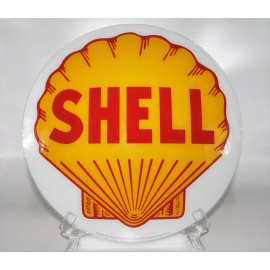 SHELL 13.5" GLASS FACE for GAS PUMP GLOBE