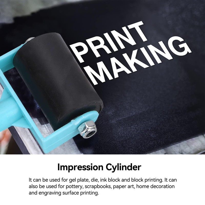Brayer Roller for Crafts Rubber Brayer Ink Roller Tool 1.4in