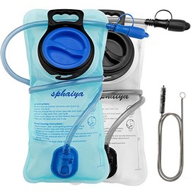 Hydration Bladder 2 Pack+1pcs Clean Flexible Brush 2 Liter Leak Proof Water Storage Bag Reservoirï¼Military Hydration Pack Replacement for Hiking Biking Climbing Cycling Running Camping Backpack