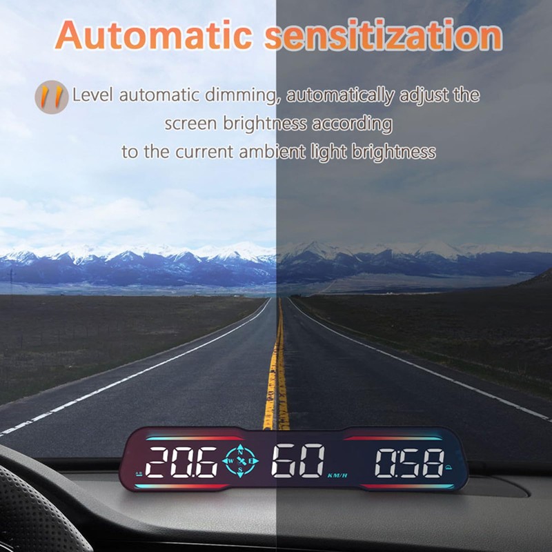 Eacam Car Head Up Display - Universal G-P-S Speedometer with