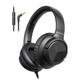 Unbranded Headphones Wired with Microphone, Over Ear Foldable Headphones with 4.9ft