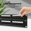 Patch Panel 48 Port Rackmount Cat6 2U Network Patch Panel
