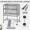 MEDEHOO Guinea Pig Cage, Moveable Metal Frame Hamster Cage Anti-Chewing