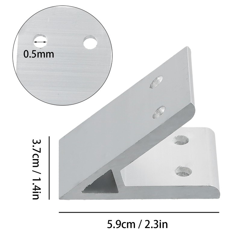 6 x Aluminium Angle Connectors, Aluminium Profile Connector, 45 Degree