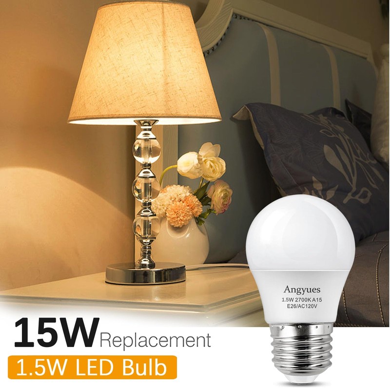 Angyues Low wattage Light Bulbs 1.5W LED Bulb Equivalent 15W20W