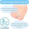 TAKUMED Bunion Prevention Finger Gel Pad, Pack of 2, Antimicrobial