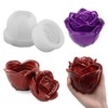 QEBTRIR Rose Shape Jar Silicone Molds, Jar Resin Moulds with
