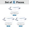 HUSANMP Set of 6 Pieces Round Tempered Glass Casserole Dish