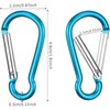 100 Pcs Carabiner Clip,Aluminum Small Mousqueton Mini Carabiner Key Ring