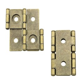 Retro Style Folding Double Acting Screen Hinge 46 x 55 mm Bronze Tone, Pack of 6
