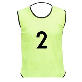 10 MESH BIBS FOOTBALL TRAINING SPORTS BIBS PRINTED NUMBER (1-10 OR number of your choice) Front & Back (Yellow, Youth (Men's Small to Medium))