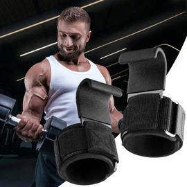 Lifting Wrist Wraps for Men | Bodybuilding Grips Hook | Ergonomic Padded Wrist Wraps Hooks Supports for Workout Home Fitness Strength