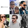 AEVOGUE Sunglasses For Men Goggle Alloy Big Frame Square Metal
