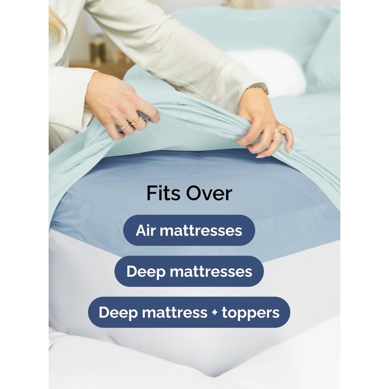 Extra Deep Split King Sheet Set - 7 Piece Breathable