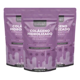 Péptidos De Colágeno Hidrolizado Biotina 300g Pack 3 Bolsas                                                                                           