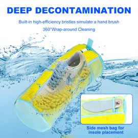 Shoe Washing Bag Reusable Shoe Laundry Bag for All Types and Sizes of Shoe Washing Machine Bag-Yellow 2PCS ﻿