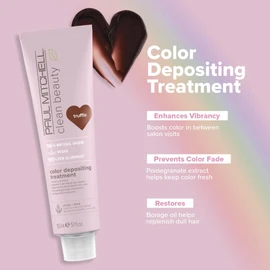 Paul Mitchell Clean Beauty Color-Depositing Treatment, For Refreshing + Protecting Color-Treated Hair, Truffle, 5.1 fl. oz.