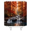 GCTNBJL Fall Forest Waterfall Shower Curtain for Bathroom,70x70(WxH) Inches