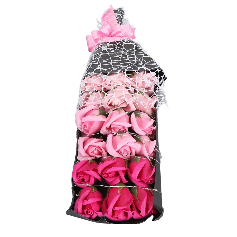 LED Artificial Rose Flowers Fake Roses Bouquet Light Up Forever