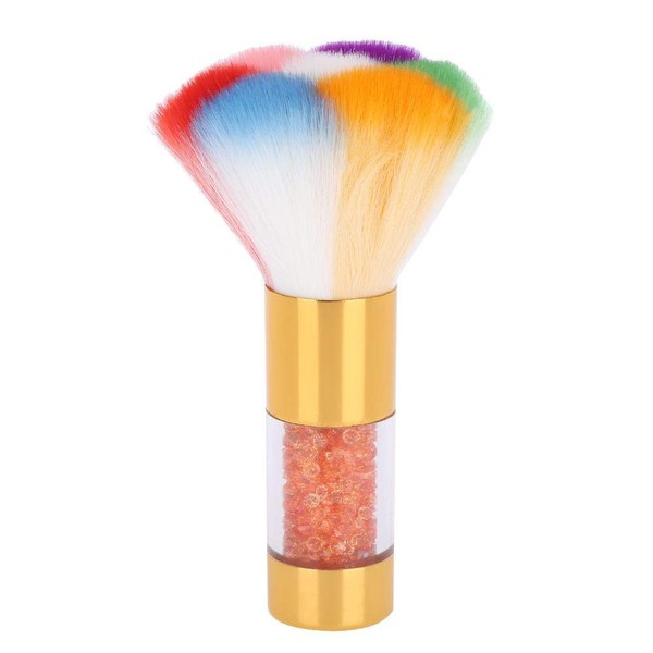 Nail Art Accessories, Colourful Soft Powder Brush, Blush Brush for Makeup / Nail Dust Removal Brush (Gold)