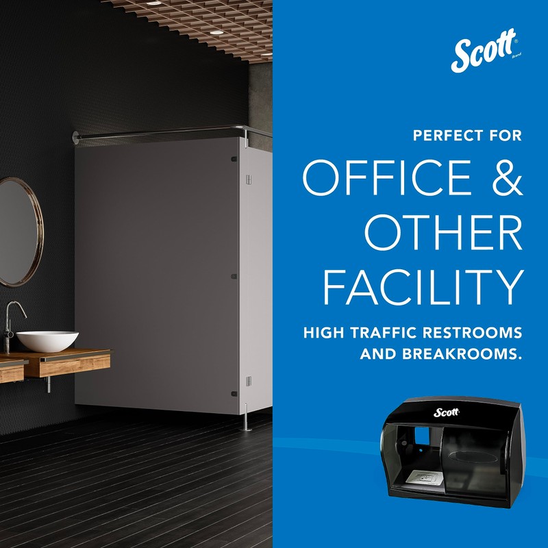 Scott Professional Coreless Standard Roll Toilet Paper Dispenser (09604), Black,