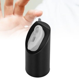 TYTOGE Clear Silicone Ear Model with Black Display Rack Soft Water Proof Hearing Tool Display Ear Model for Acupuncture (Left Ear)