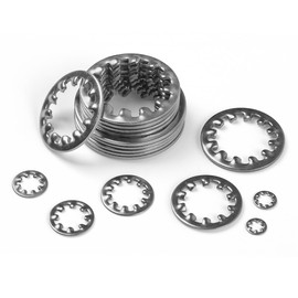 FOMGIIN Pack of 10 M16 Tooth Washers Lock Washers 304 Stainless Steel Inner Tooth Serrated Tooth Washers Clamping Discs Assortment Spring Washers Size Assortment for Screw Attachment