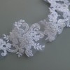 G-RUI 2yard Luxury Beaded Embroidery lace Appliques for Wedding Dresses