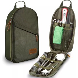 Wealers Camp Kitchen Cooking Utensil Set Travel Organizer Grill Accessories Portable Com