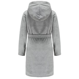 E.W Apparel Kids Boys Girls Hooded Towelling Bathrobe Dressing Gown 100% Cotton Terry Towel Soft Terry Cloth Robe 5-16 Years(Grey,9-10 Years) (2022-09-13)