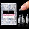 UKKQES 240pcs Pre-shape Gel Acrylic Nail Tips for Full Cover