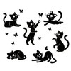 Wall4Stickers Cats Stickers, Kitchen Wall Decal, Jumping Funny Cats Catching
