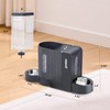 ZOMISIA Gravity Cat Feeder and Water Dispenser with 304 Stainless