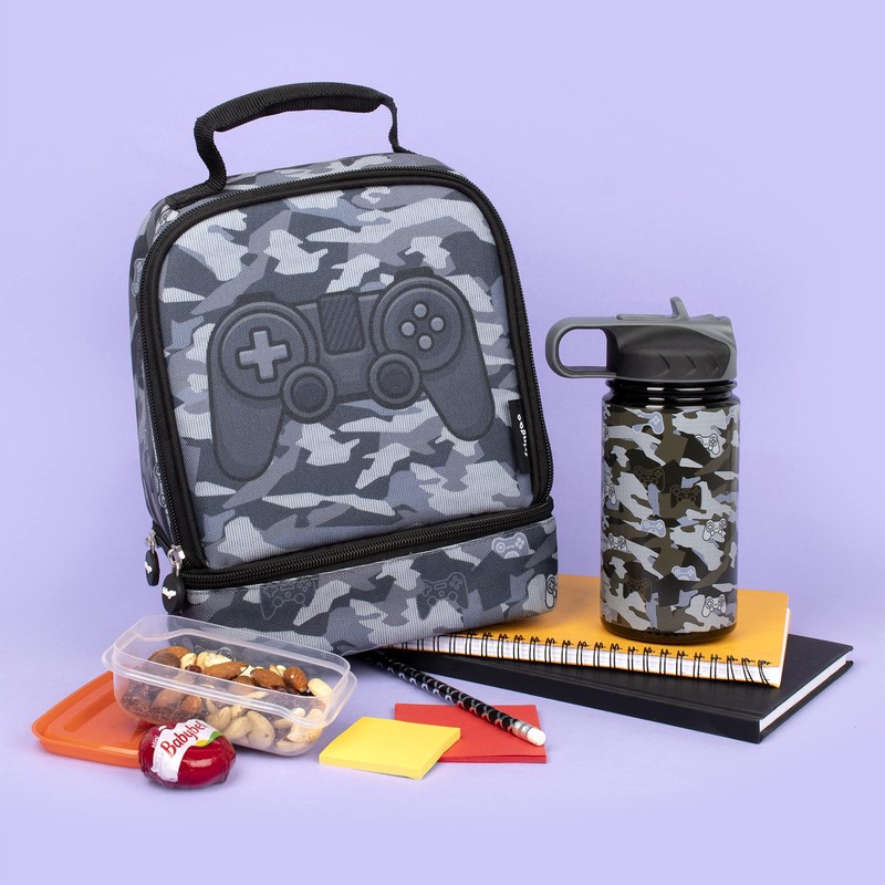 Fringoo - Double Decker Lunch Box - Gamer Camoflauge Design