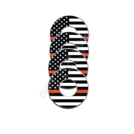 Get Outside Games 4 Thin Line VVashers - Washer Toss Board Game Washers (Thin Orange Line, 4 VVashers with Container)