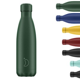 Chilly's Water Bottle - Stainless Steel and Reusable - Leak Proof, Sweat Free - Matte - All Green, 500ml