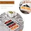 Snack Tray with Lid & Handle, Portable Snackle Box Container