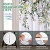 REZAYMRS Floral Shower Curtain with 12 Hooks, 72''x72'' Waterproof Polyester