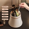 360 Rotating Makeup Organizer,Makeup Brush Holder Organizer with Lid Dustproof