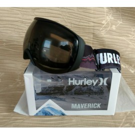 Hurley New Hurley Black Maverick Unisex Ski Snow Goggles Light Gray Spherical Lens S2