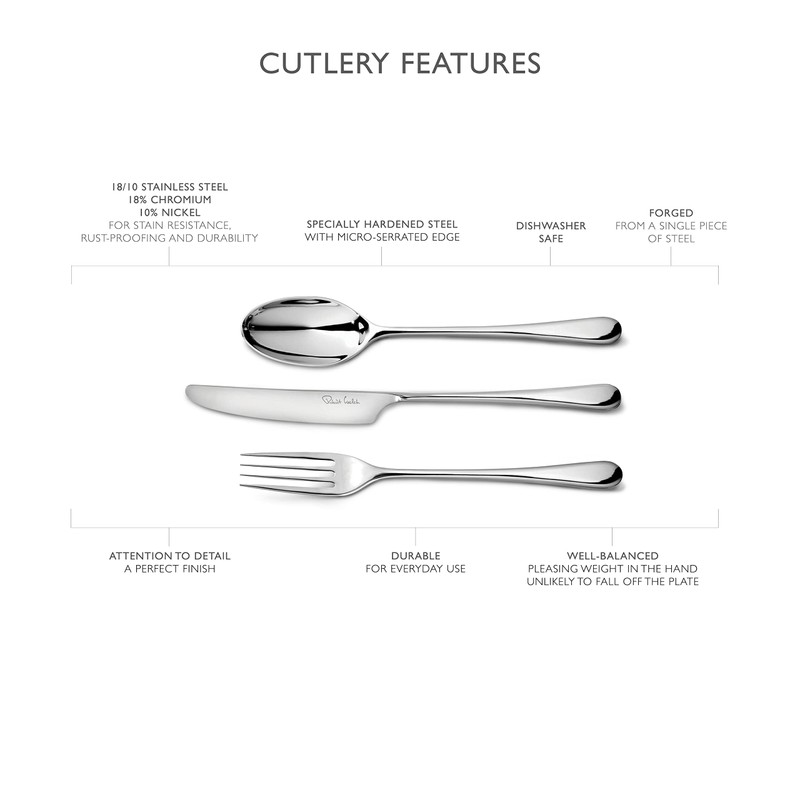 Robert Welch Iona Bright, 7 Piece Cutlery Place Setting. Made