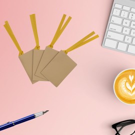 Glick Pack of 4 Plain Gold Gift Tags to Accessorise Your Gifts Beautifully, Gift Tags, 7 x 5 cms