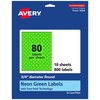 Avery Printable Round Labels with Sure Feed Technology, 3/4" Diameter,