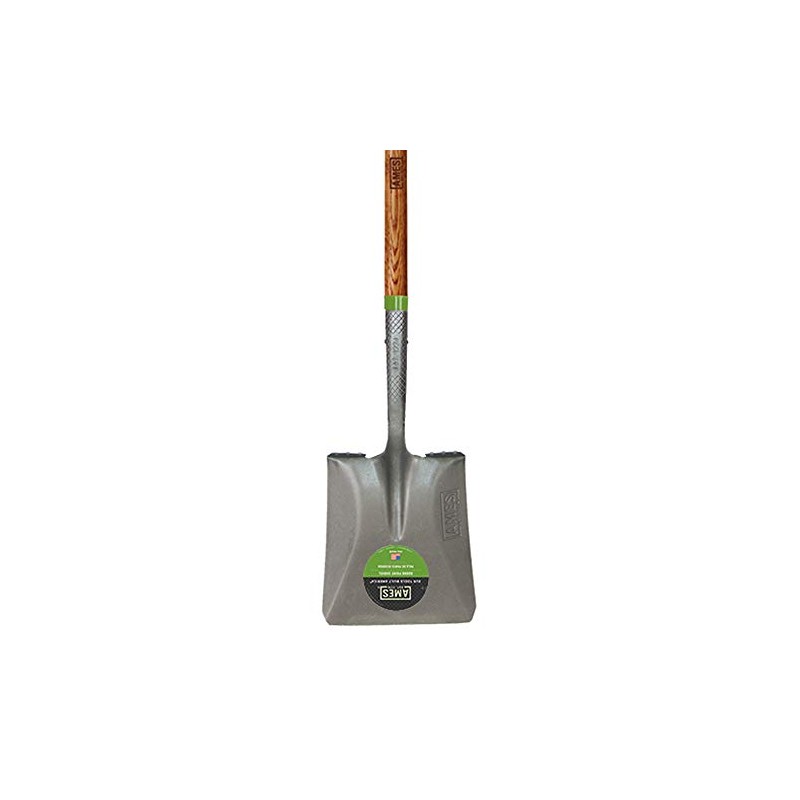 AMES 2535700 Tempered Steel Transfer Shovel with Hardwood Handle, 61-Inch,