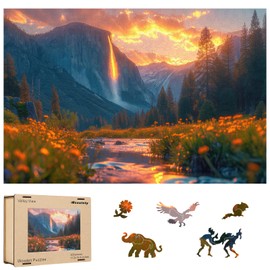 Wooden Puzzle for Adult 500 Piece - Landscape Jigsaw Puzzle Home Decor, Valley View, Grand Canyon, Fountains, Great Christmas Thanksgiving Puzzle Gifts for Adult and Teens(19.8 * 13.2in)