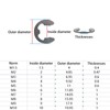 100Pcs Stainless Steel E-Clip Circlip,Stainless Steel Circlips Assorted,E-Clip Internal External