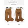 (sidefeel women corduroy flare pants elastic waist bell bottom trousers